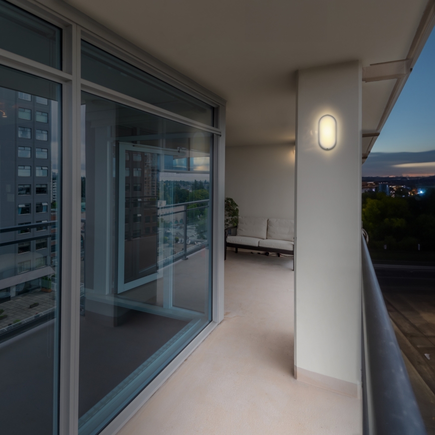 LED Venkovní nástěnné svítidlo LED/20W/230V 4000K IP54 šedá oválný