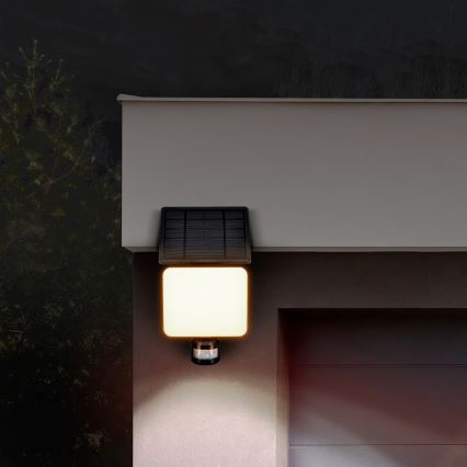LED Solární reflektor se senzorem pohybu LED/11W/3,7V 4400mAh 3000K/4000K/6500K IP54