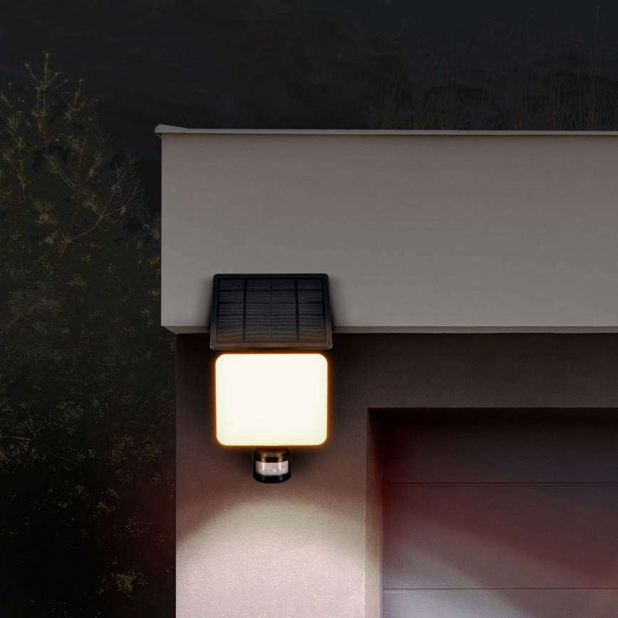 LED Solární reflektor se senzorem pohybu LED/11W/3,7V 4400mAh 3000K/4000K/6500K IP54