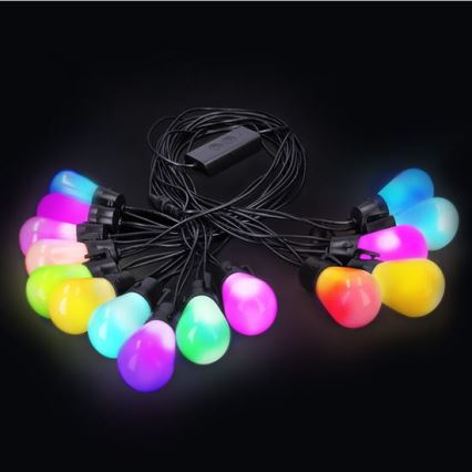 LED RGB Stmívatelný venkovní dekorační řetěz LED/10W/230V 20m IP44