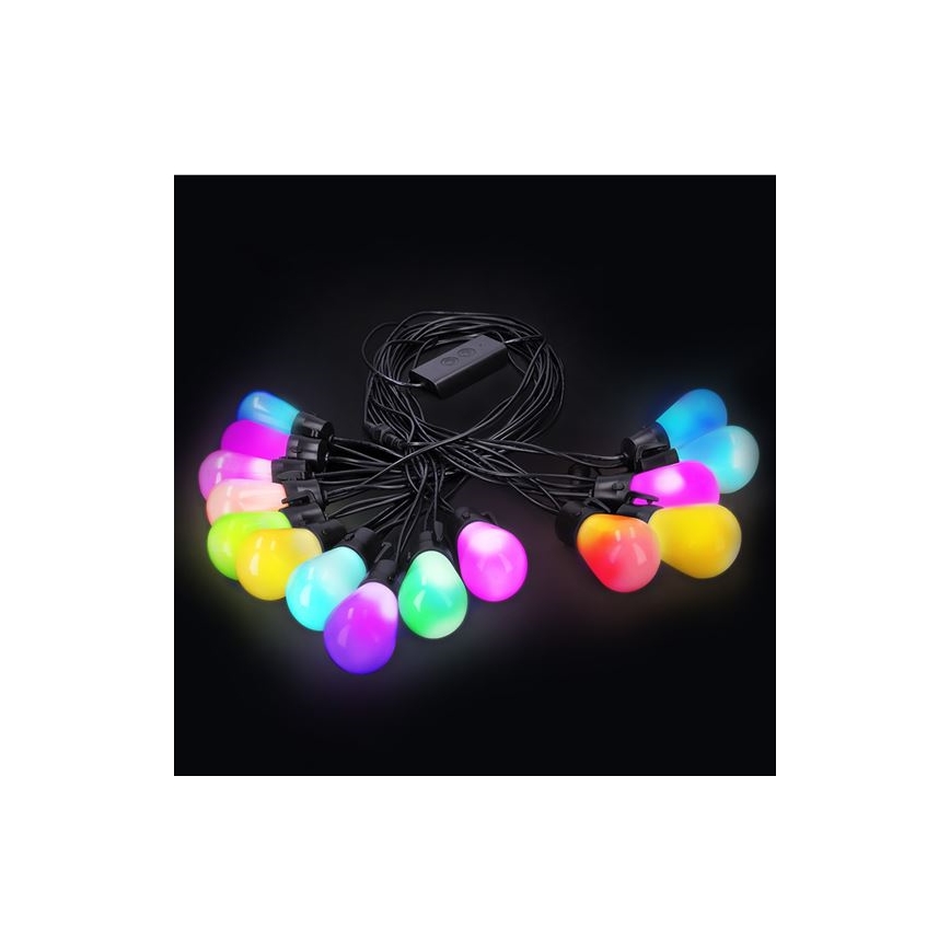LED RGB Stmívatelný venkovní dekorační řetěz LED/10W/230V 20m IP44