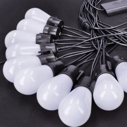 LED RGB Stmívatelný venkovní dekorační řetěz LED/10W/230V 20m IP44