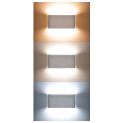 LED Venkovní nástěnné svítidlo MODENA LED/12W/230V 3000/4000/6000K IP54 bílá