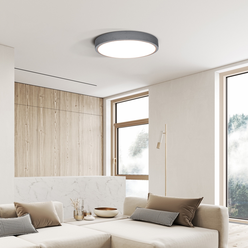 LED Stmívatelné stropní svítidlo GREY LED/48W/230V 3000-6500K šedá pr. 38 cm + dálkové ovládání