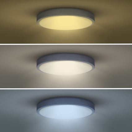 LED Stmívatelné stropní svítidlo GREY LED/48W/230V 3000-6500K šedá pr. 38 cm + dálkové ovládání