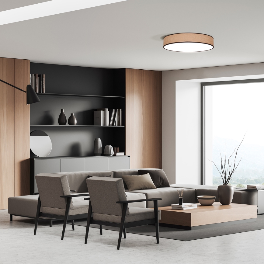 LED Stmívatelné stropní svítidlo BROWNIE LED/48W/230V 3000-6500K hnědá pr. 40 cm + dálkové ovládání