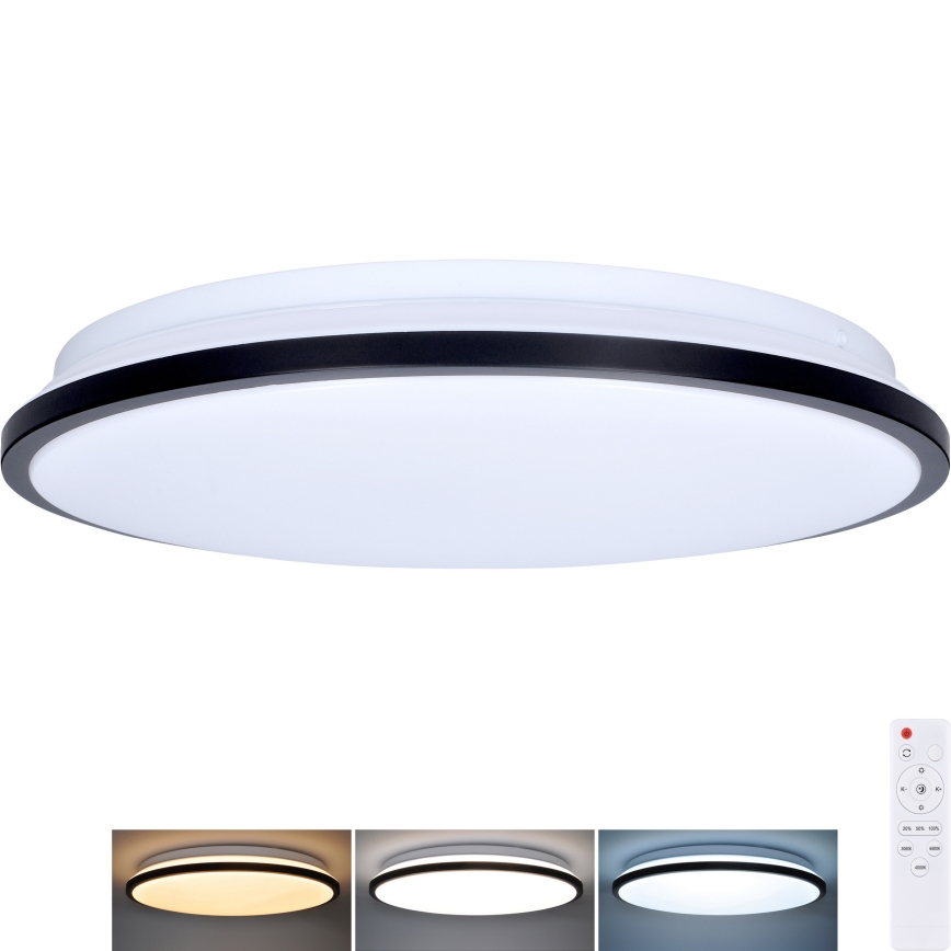 LED Stmívatelné stropní svítidlo JAMIL LED/48W/230V 3000-6500K černá + dálkové ovládání