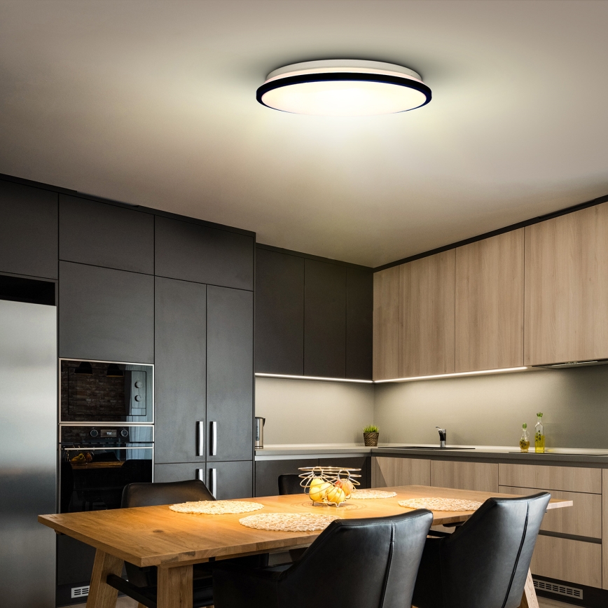 LED Stmívatelné stropní svítidlo JAMIL LED/48W/230V 3000-6500K černá + dálkové ovládání