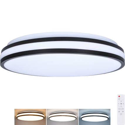 LED Stmívatelné stropní svítidlo LASKOS LED/48W/230V 3000-6500K černá + dálkové ovládání