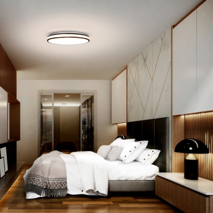 LED Stmívatelné stropní svítidlo LASKOS LED/48W/230V 3000-6500K černá + dálkové ovládání