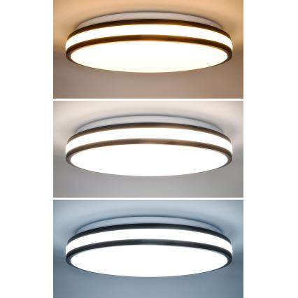 LED Stmívatelné stropní svítidlo LASKOS LED/48W/230V 3000-6500K černá + dálkové ovládání