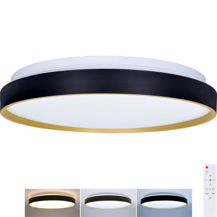 LED Stmívatelné stropní svítidlo CALA LED/48W/230V 3000-6500K černá/zlatá + dálkové ovládání