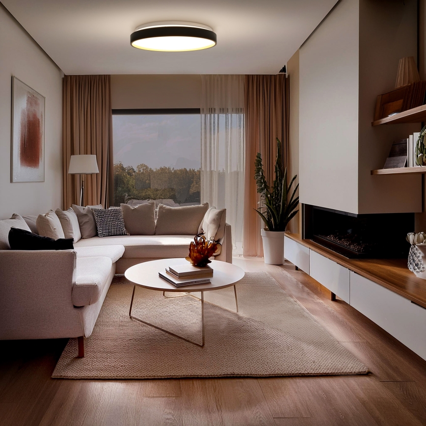 LED Stmívatelné stropní svítidlo CALA LED/48W/230V 3000-6500K černá/zlatá + dálkové ovládání