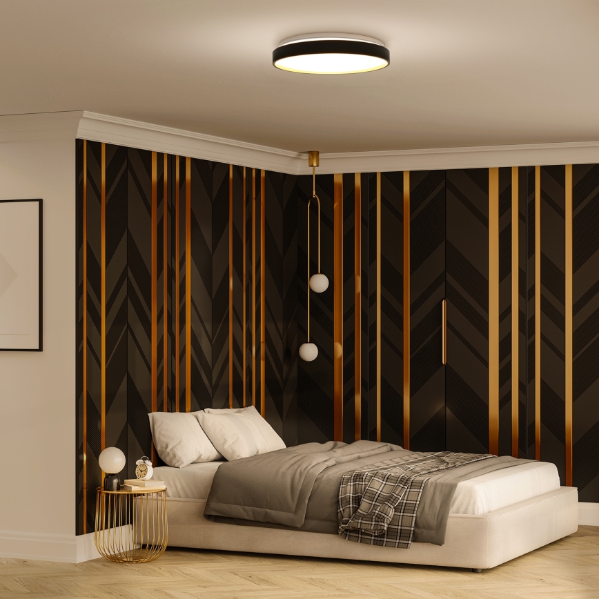 LED Stmívatelné stropní svítidlo CALA LED/48W/230V 3000-6500K černá/zlatá + dálkové ovládání