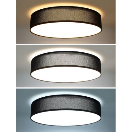 LED Stmívatelné stropní svítidlo PENLEY LED/48W/230V 3000-6500K pr.40 cm černá + dálkové ovládání