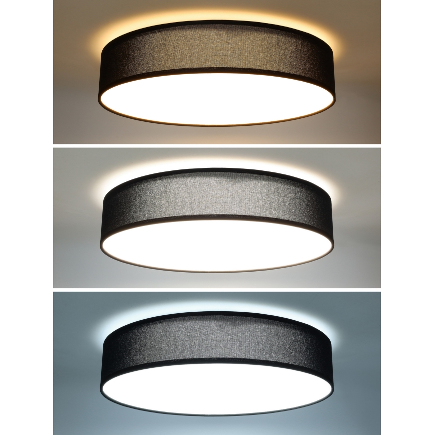 LED Stmívatelné stropní svítidlo PENLEY LED/48W/230V 3000-6500K pr.40 cm černá + dálkové ovládání