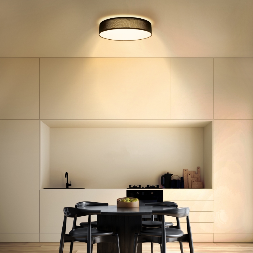 LED Stmívatelné stropní svítidlo PENLEY LED/48W/230V 3000-6500K pr.40 cm černá + dálkové ovládání