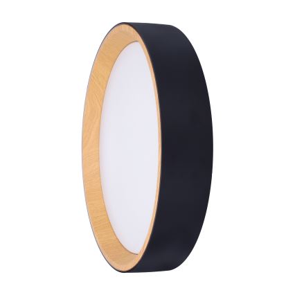 LED Stmívatelné stropní svítidlo LARIOS LED/48W/230V 3000-6500K pr.39 cm černá + dálkové ovládání