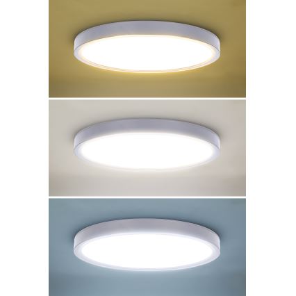 LED Stmívatelné stropní svítidlo ESTELA LED/36W/230V pr.30 cm bílá + dálkové ovládání