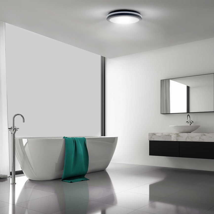 LED Stmívatelné venkovní stropní svítidlo LED/18W/22W/26W/230V 3000/4000/6500K IP65 černá