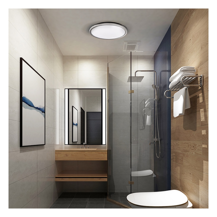 LED Koupelnové stropní svítidlo ACATE LED/18W/230V 3000/4000/6000K pr. 22 cm IP54