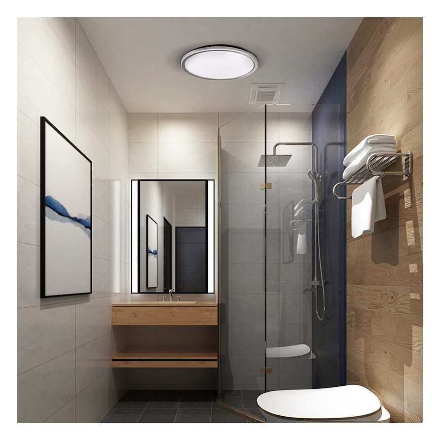 LED Koupelnové stropní svítidlo ACATE LED/24W/230V 3000/4000/6000K pr. 29,3 cm IP54