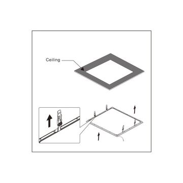 SADA Montážních klipů pro instalaci LED panelů 595x595mm