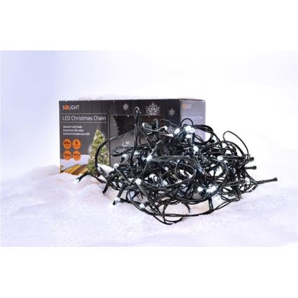 LED Vánoční venkovní řetěz 100xLED/230V IP44 10m studená bílá