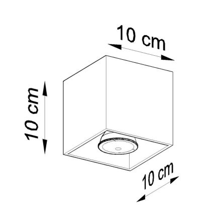 Bodové svítidlo QUAD 1 1xGU10/10W/230V černá