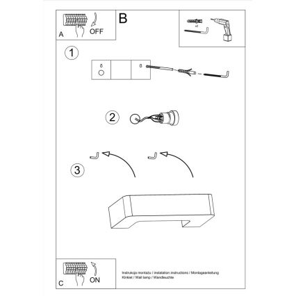 Nástěnné svítidlo MAGNET 1xE27/60W/230V bílá