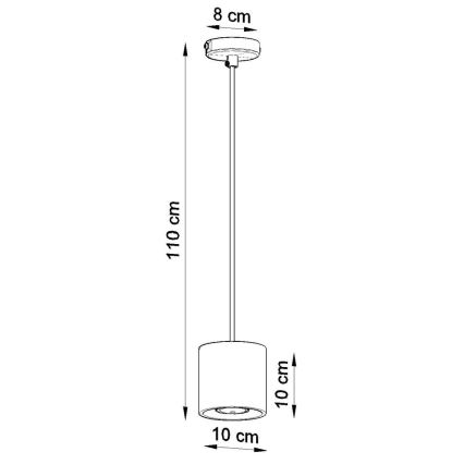 Lustr na lanku ORBIS 1 1xGU10/40W/230V šedá