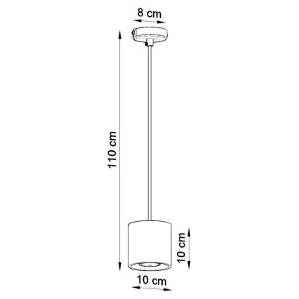 Lustr na lanku ORBIS 1 1xGU10/40W/230V bílá