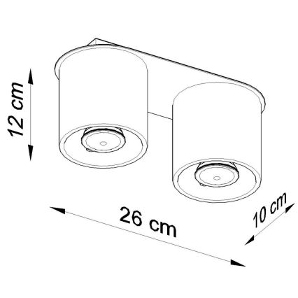 Bodové svítidlo ORBIS 2 2xGU10/40W/230V šedá