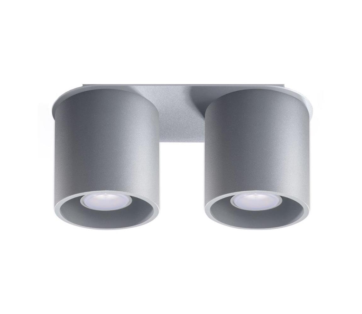 Sollux Sollux SL.0055 - Stropní svítidlo ORBIS 2 2xGU10/40W/230V šedá SLX0027