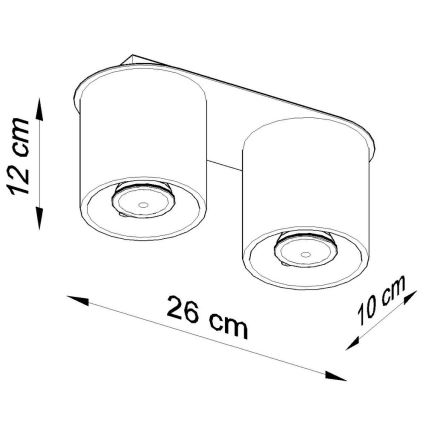 Bodové svítidlo ORBIS 2 2xGU10/40W/230V bílá