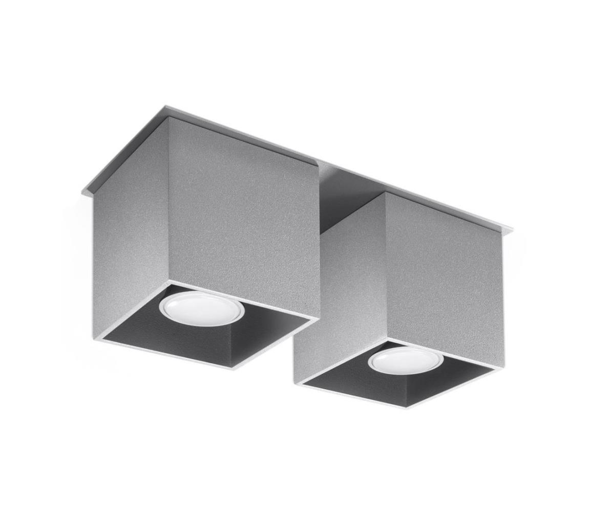 Sollux Sollux SL.0064 - Stropní svítidlo QUAD 2 2xGU10/40W/230V šedá SLX0036