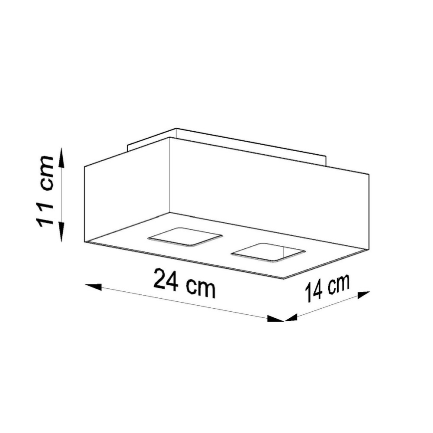 Stropní svítidlo MONO 2 2xGU10/40W/230V