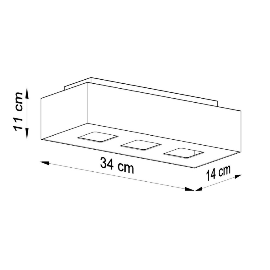 Stropní svítidlo MONO 3 3xGU10/40W/230V