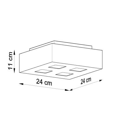 Stropní svítidlo MONO 4 4xGU10/40W/230V