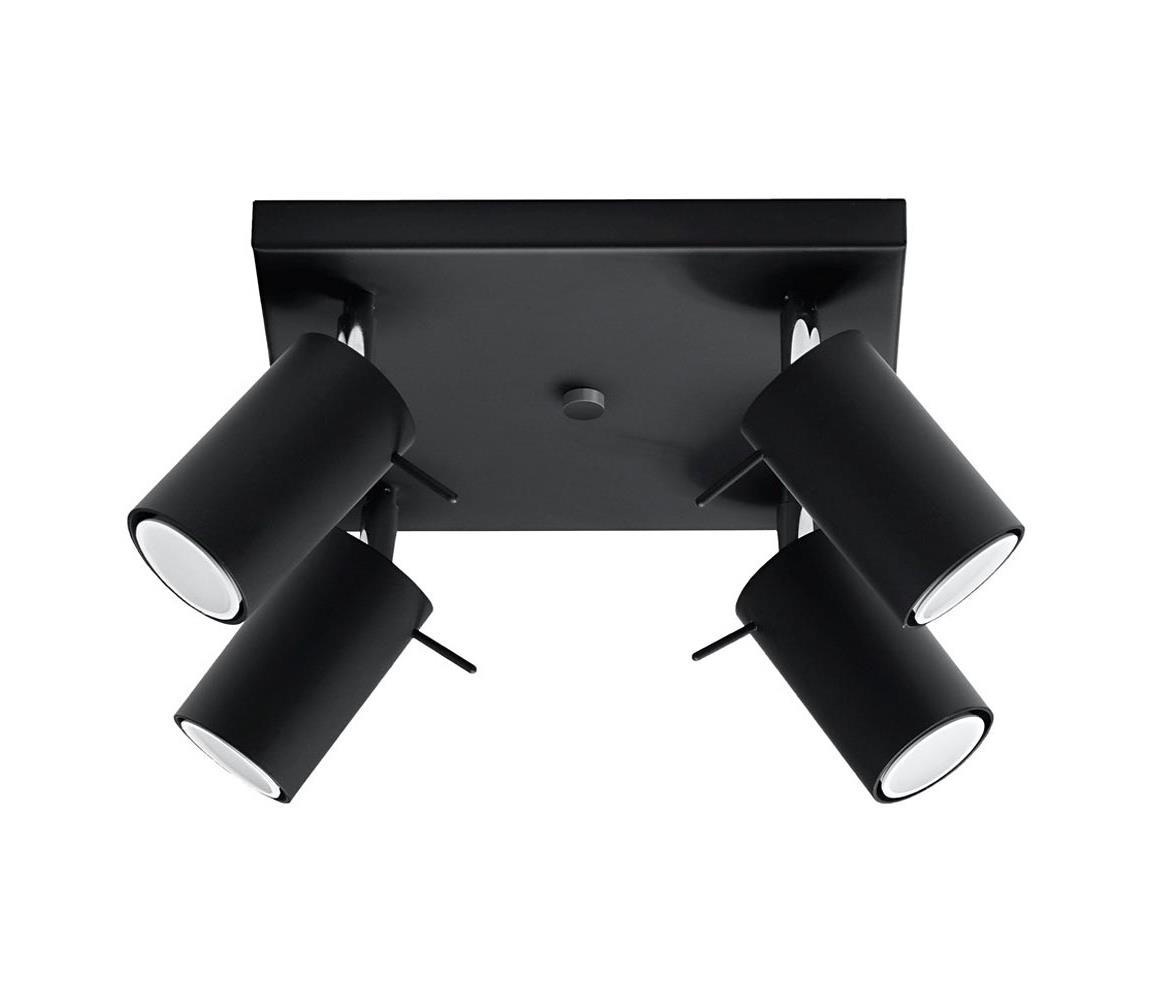 Sollux Sollux SL.0094 - Bodové svítidlo RING 4 4xGU10/40W/230V černá SLX0059