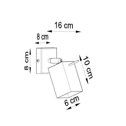 Nástěnné bodové svítidlo MERIDA 1xGU10/40W/230V bílá