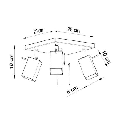 Bodové svítidlo MERIDA 4 4xGU10/40W/230V bílá