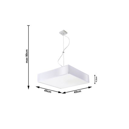 Závěsné svítidlo HORUS 45 3xE27/60W/230V bílá