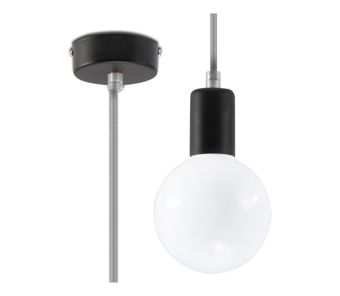 Sollux Sollux SL.0151 - Lustr na lanku EDISON 1xE27/60W/230V šedá SLX0110