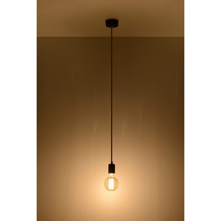 Sollux SL.0151 - Lustr na lanku EDISON 1xE27/60W/230V šedá