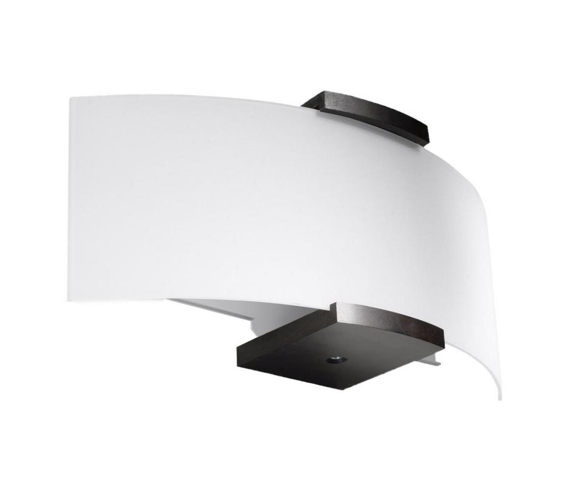 Sollux Sollux SL.0185 - Nástěnné svítidlo EMILIO 2xE14/40W/230V bílá/wenge SLX0121