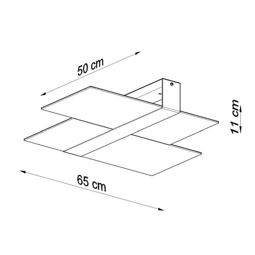 Stropní svítidlo MASSIMO 2xE27/60W/230V bílá/lesklý chrom