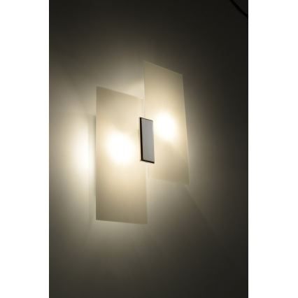 Nástěnné svítidlo FABIANO 2xE27/60W/230V bílá/lesklý chrom
