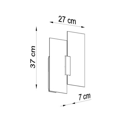 Nástěnné svítidlo FABIANO 2xE27/60W/230V bílá/lesklý chrom