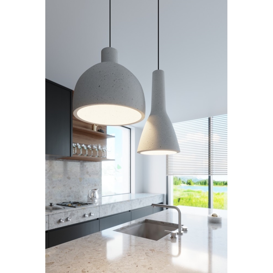 Lustr na lanku DAMASO 1xE27/60W/230V beton